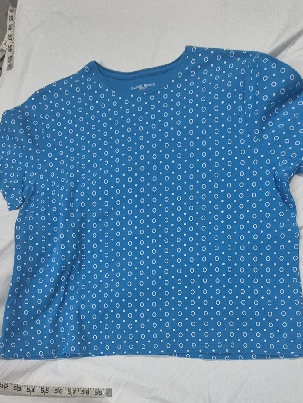 Womens Xl Blue/white Top